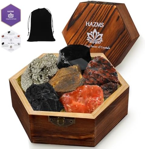 6pcs Crystals Stones for Protection Manifestation, Healing Crysta...