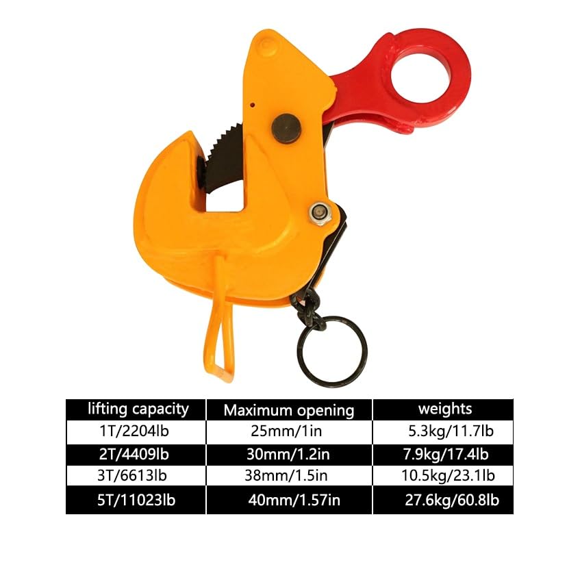 DNGXAOYA Heavy Duty Lifting Clamp,Plate Clamp Lifting, 5 Ton/11,023 Lb Capacity, Up to 1.6