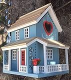 Home Bazaar HB-7604S Lovers Lane Cottage Birdhouse, Blue