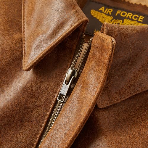 Landing Leathers Men Air Force A-2 Distressed Leather Flight Bomber Jacket (Also available in Big & Tall)3