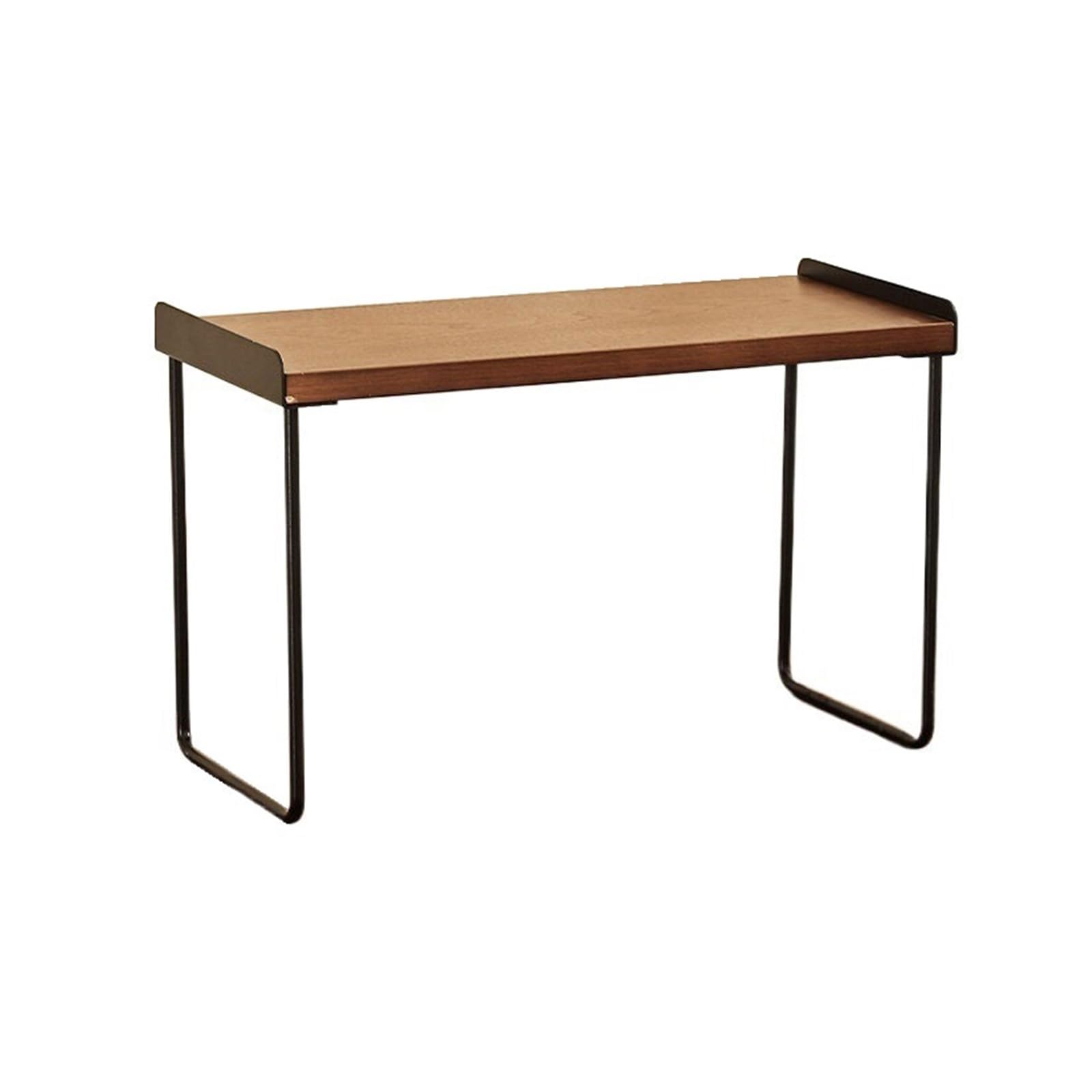 AYCDL Bookcase Office Desk Wooden Bookshelf Home Storage Rack with Stainless Steel Bracket Display Shelf