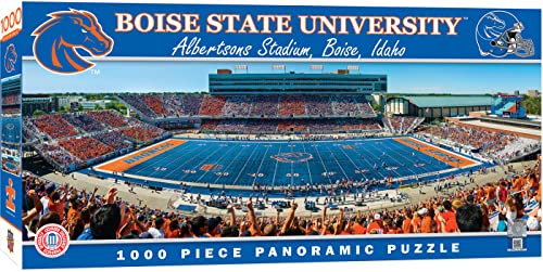 Image of MasterPieces - 1000 Piece Jigsaw Puzzle, NCAA Boise State Broncos, Panoramic Football Stadium View, Fun for Adults and Family, 13 inchx39 inch