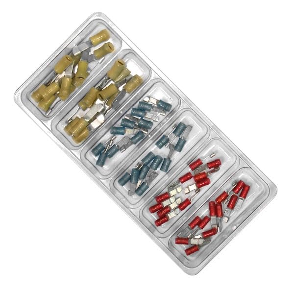 TE Connectivity/AMP Brand, AMP PIDG Connector Kit: Nylon Pre-Insulated Knife Disconnect Splice AWG: 22-16 16-14 12-10 Kit (2 Items)