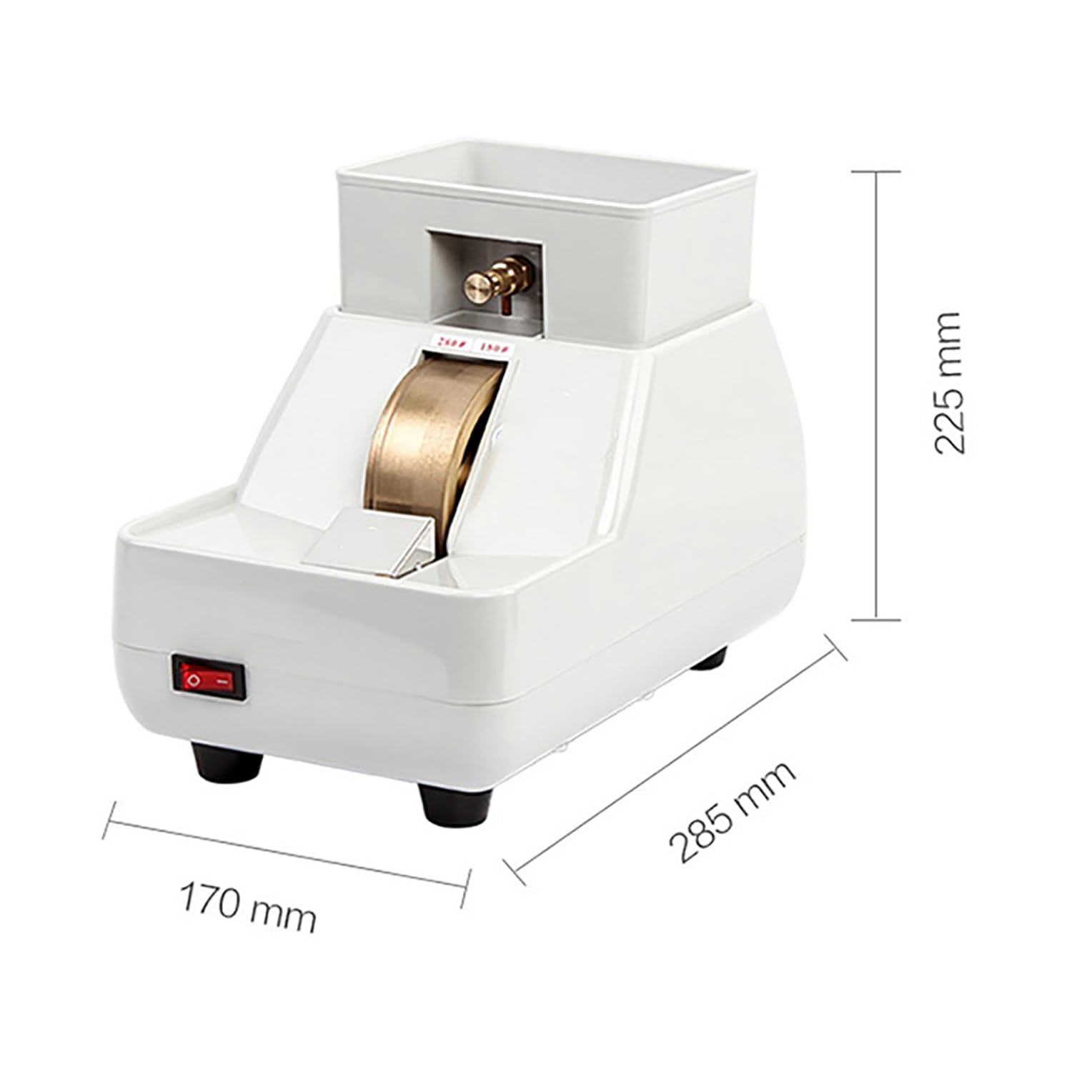 Smerigliatrice per Lenti, Molatrice per Lenti Ottiche Manuale, Lucidatrice per Lenti Tre in Uno, Lucidatrice per Lenti con Lavandino/scanalatura a V Rimovibile, Diamante Largo 35 Mm
