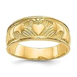 14k Yellow Gold Ladies Irish Claddagh Celtic Knot Wedding Ring Band Size 6.00 Fine Jewelry For Women...