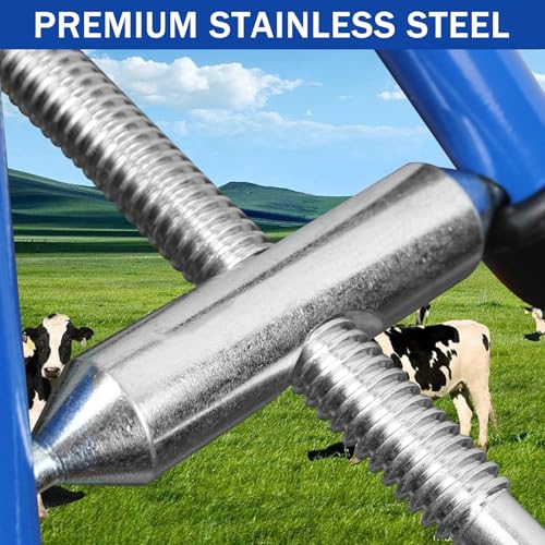 Cow Hip Lift Clamp, Adjustable Cow Hip Lifting Tool, Cow Lifter Stainless Steel Cattle Stand Up Assist Device, 4400Lbs OB Milking Birthing Lame, Farm Dairy Cattle Dystocia Helper by CWTRLPC - Used condition - Image 5