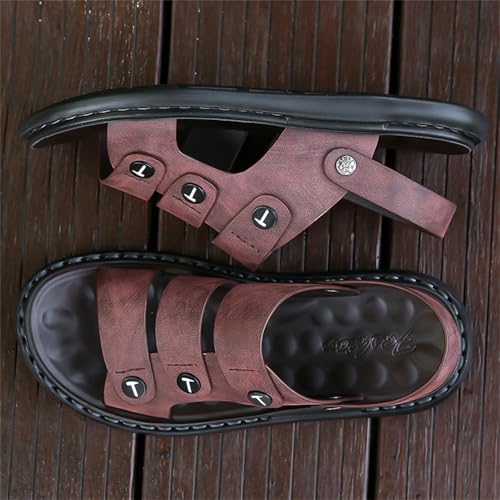 Men Opend Toe Casual Sandals - Lightweight Leather Sandals Breathable Walking Shoes For Daily or Outdoor Travel3