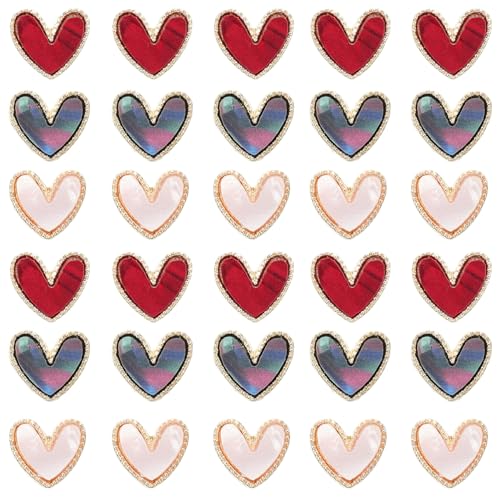 LIFKOME 30Pcs Heart Nail Art Charms Alloy Nail Accessories for Manicure Decorative Nail Decors for Home and Salon Use Compact and Fashionable Design