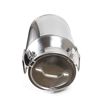 Amazon｜10ガロン/40リットル ミルク缶 ステンレススチール