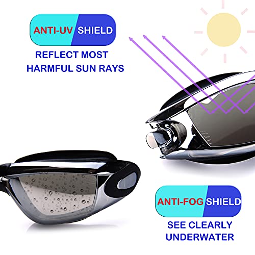 Óculos de natação,À prova de vazamento Antiembaçante antiUV, Ajustável Visão Ampla Triatlo Adequado