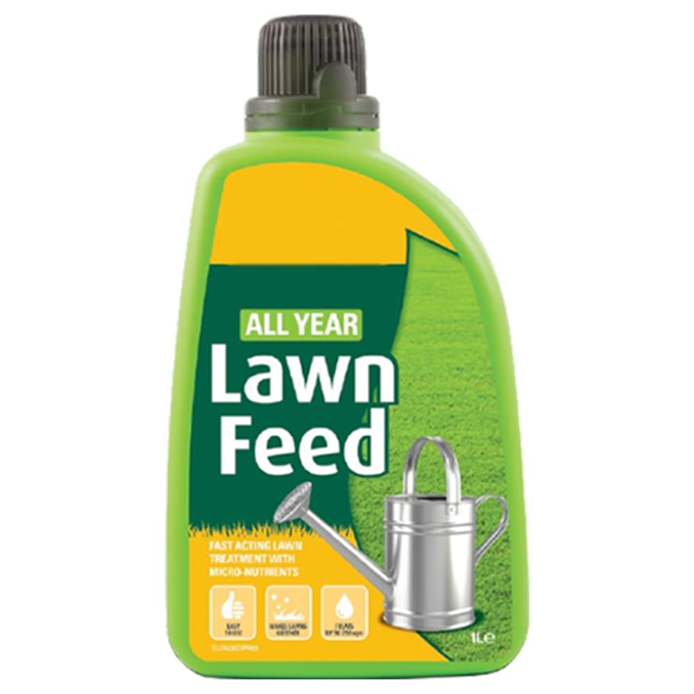 ZOPPER All Year Lawn Feed Liquid Fertilizer with Iron Feed and Fast Acting with Iron Concentrate and Micro-nutrients 1 Liter