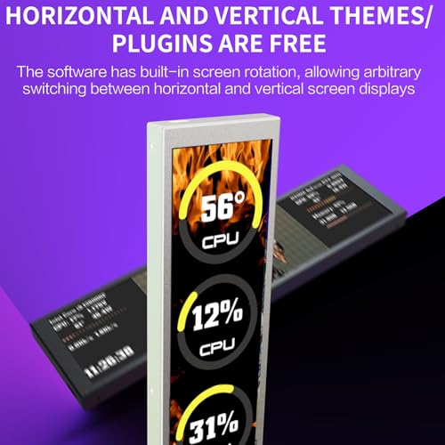 Image of 9.2 inch PC Sensor Panel, Secondary Display for CPU GPU Monitoring with Dynamic Video Themes, 1920x462 Resolution, Type C Powered for 10 /11 (White)