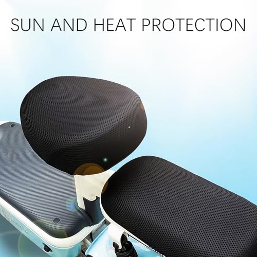 Easecos Mesh Bike Seat Cover Set, E-Bike Seat Protector Breathable Net Heat Insulation Bicycle Rear Cushion Cover Sun Protection Bicycle Saddle Protective Case for Outdoor & Indoor - Thumbnail 5