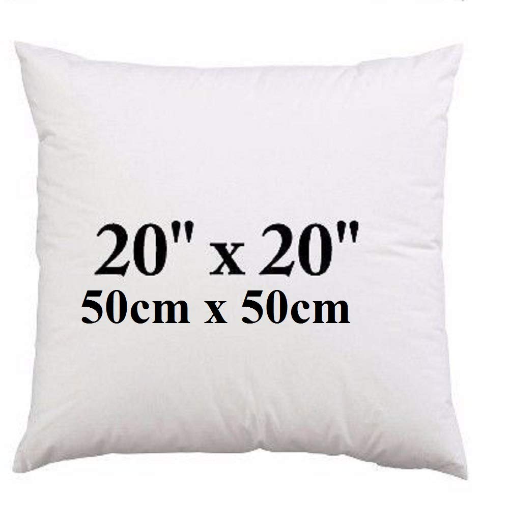 Casa D'Or 20" x 20" (50cm x 50cm) Hypoallergenic Cushion Inner Pads, Pillow Insert Sham, Inners, Insert Fillers, Stuffer Hollow Fiber Cushion Pads - Pack of 4