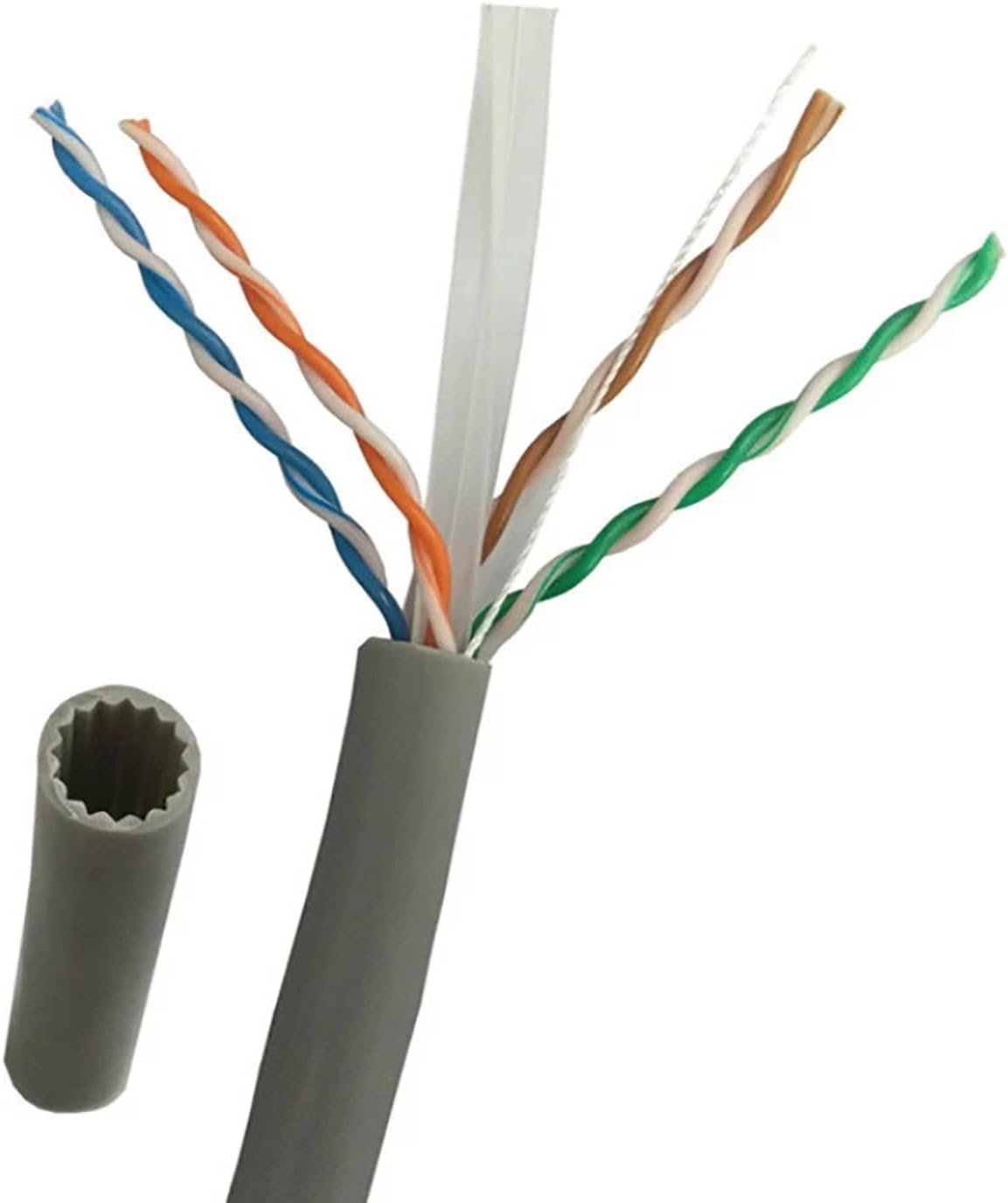 XLT SFTP/UTP/FTP Cat6 305m Metre AWG23 Ethernet LAN FTP Roll Bulk CCA Cable / 1000ft Networking/Grey (FTP(indoor) 305M)
