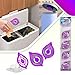 HOVUK® Lot de 4 désodorisants violets en forme de feuille - Désodorisant pour poubelle de cuisine