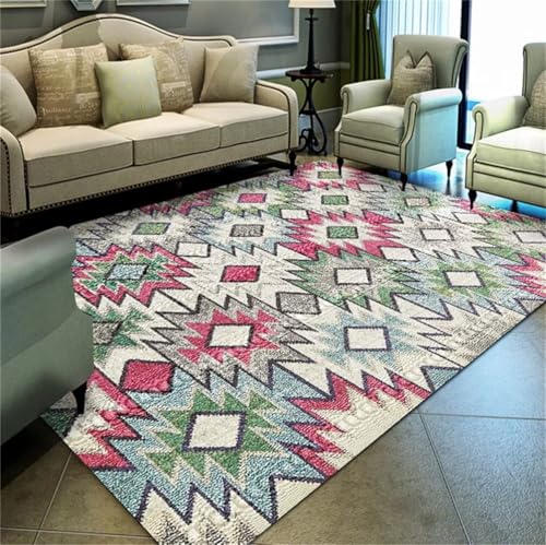 Tapis sol bureau 100x150 moderne motif géométrique doux et résistant - 2
