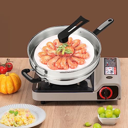 Wok de Acero Inoxidable Antiadherente LYNICESHOP con Tapa y Vaporera miniatura 2