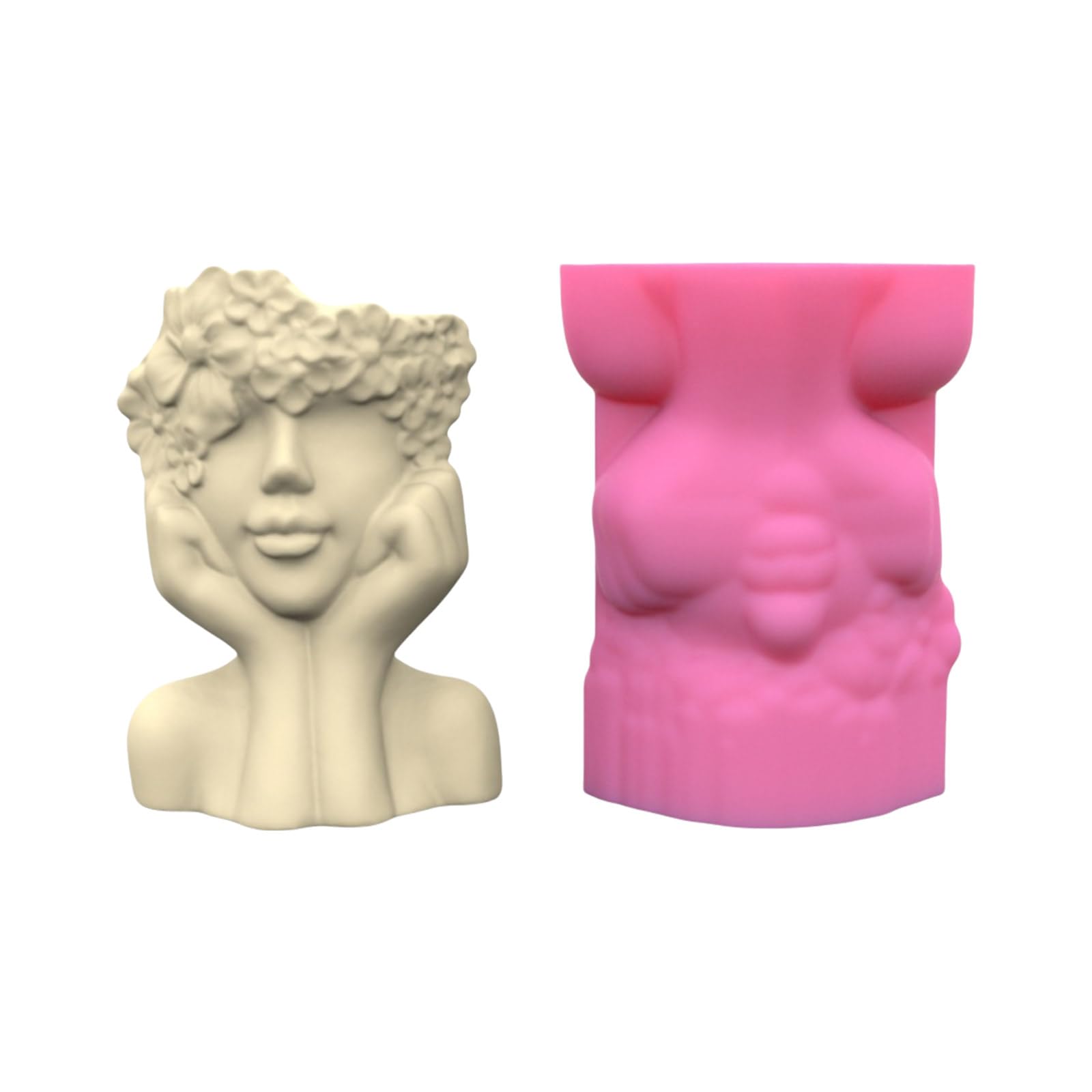 Forma de figura artística, florero, forma artística de la figura humana, maceta de silicona, maceta para la fabricación hecha a mano de los amantes de las formas de macetas