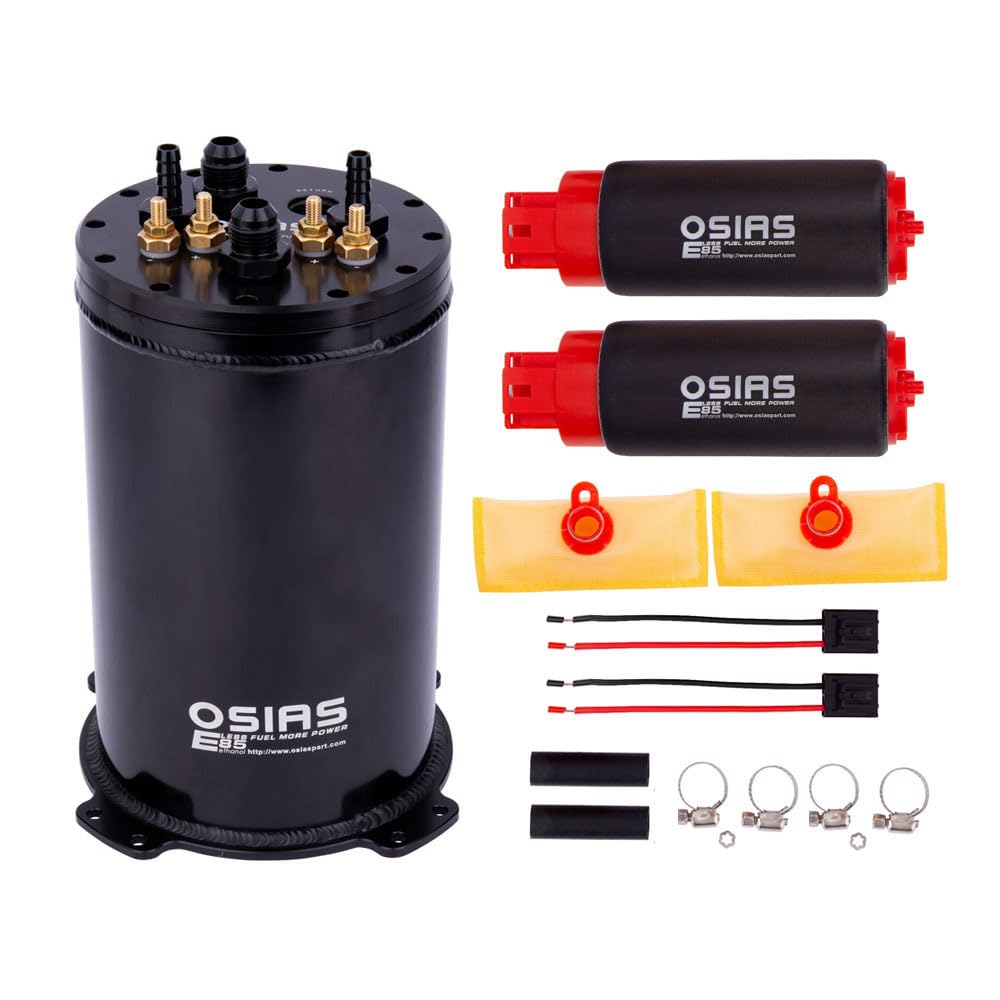 OSIAS 2.6L/2.8L 8AN Fuel Surge Tank For Single or Twin 39mm-40mm