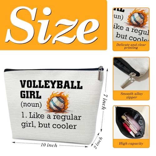 Volleyball Gifts Makeup Bag, Inspirational Gifts for Women Players Teams, Volleyball Girl Cosmetic Bags for Purse and Stuff2