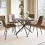 Concrete Effect Table + Pu Brown Chairs