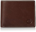 Timberland Men's Blix Slimfold Leather Wallet Billfold, Brown, One Size
