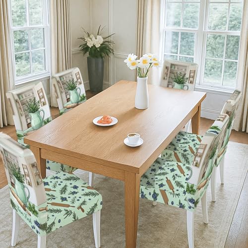 Housses de chaise en élasthanne lavables pour une décoration de table printanière