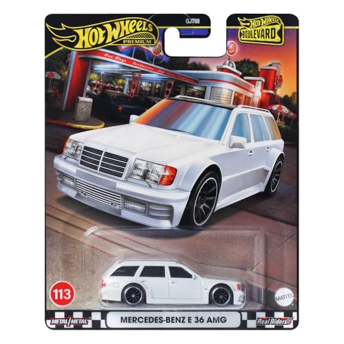 Image of Hot Wheels Boulevard Mercedes Benz E 36 AMG Real Rider for 3 Years & Above (White)