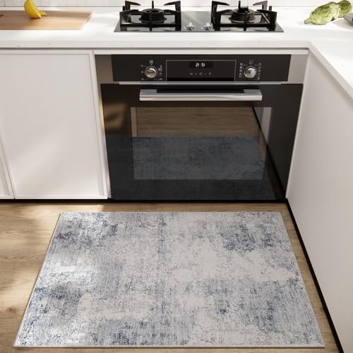 Washable Small Entryway Area Rugs: 2'x3' Modern Rug Non Slip Door Mat Indoor Entrance Stain Resistance Low Pile Throw Rugs for Inside Front Door Floor Bedroom Bedside Kitchen Dorm Office Home Entry