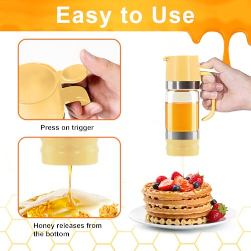 Neodaco Honey Dispenser No Drip 9oz Honey Pot, 2026 Upgraded Version by Neodaco - Used condition - Image 2