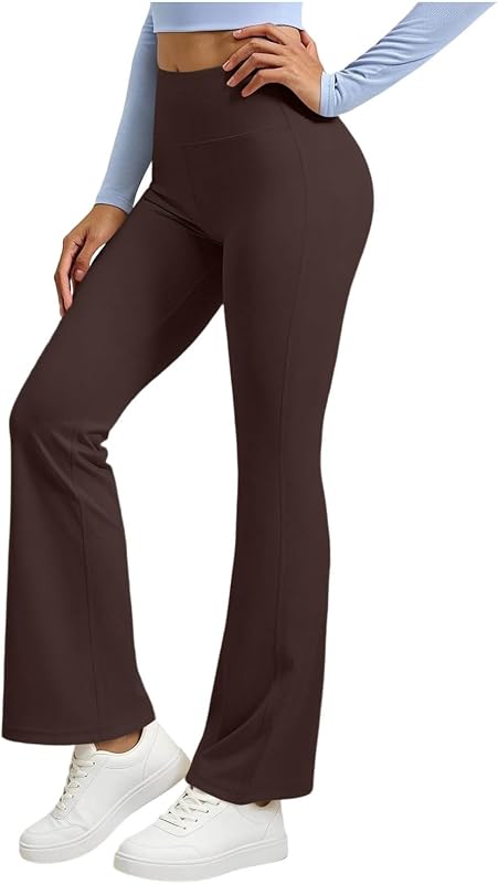 Pantalones de yoga para mujer Leggings acampanados de cintura alta elástica