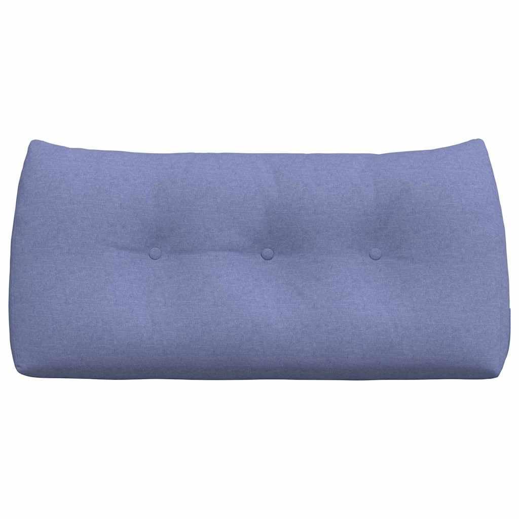 Rückenkissen 100 x 24 x 50 cm, Ergonomisches Sofakissen in Jeansblau, Weiches Lesekissen für Bett & Wohnzimmer, Dekokissen mit Samt-Optik & abnehmbarem Bezug