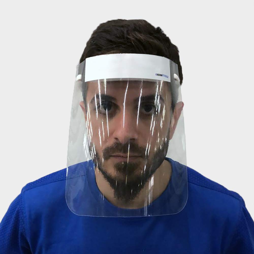 Pack de 10 Uds. | Pantalla de protección Facial Transparente | Visera protección máscara Facial | Medida 23 x 26 cm | Protección antisalpicaduras