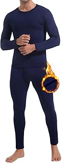 CL convallaria Long Johns Thermal Underwear for Men Soft Fleece Lined Base Layer Cold Weather Top Bottom Set XS-4XL