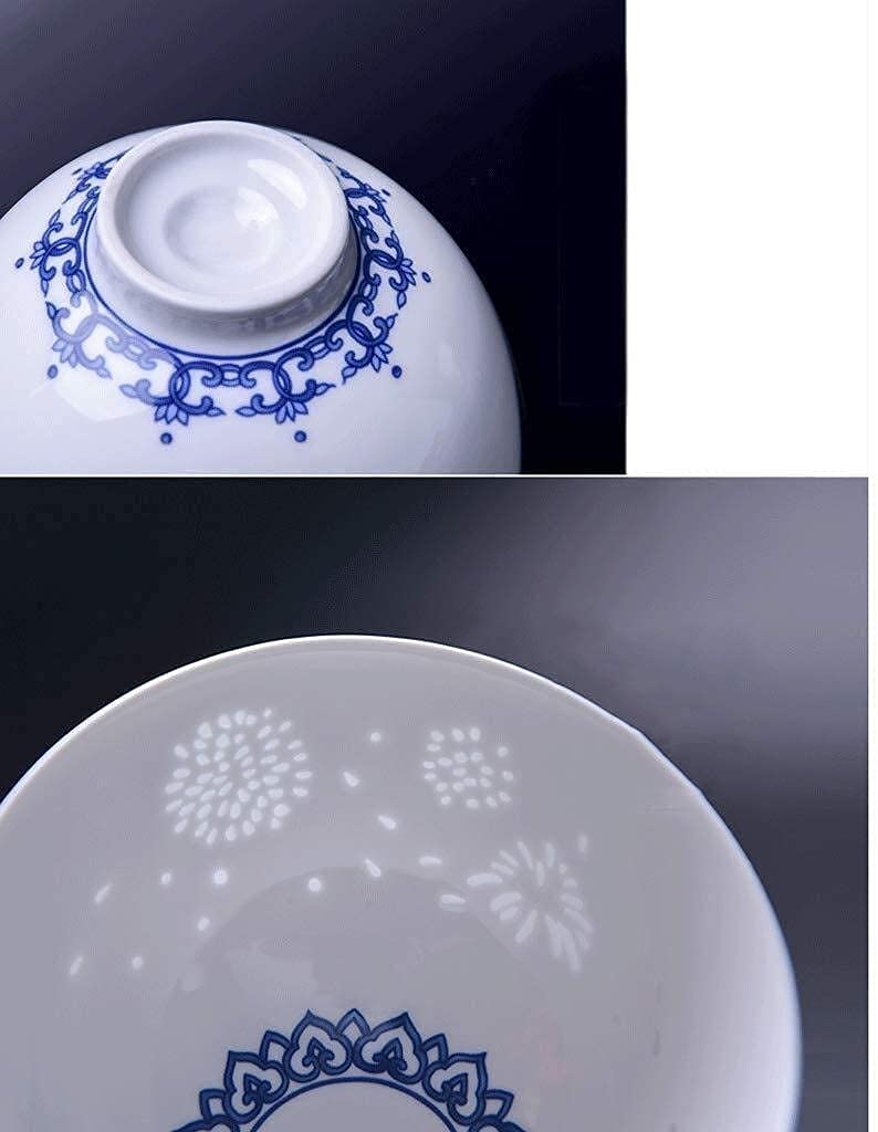 MELY Dessertschale, Müslischale, Set, Schüssel, Keramikschale, Keramik, blaues und weißes Porzellan, Anti-Verbrühungsschale, Keramikschale