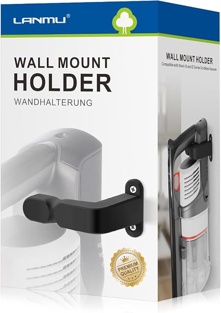 Lanmu Wall Mount for Shark Vacuum Cleaner,Wall Bracket Holder Accessories for Shark IZ201UK,IZ202UK,IZ300UK,Handheld CH951,VAX Blade 4,Dyson V7 V8 V10 V11 V12 V15 Outsize Vacuum Cleaner