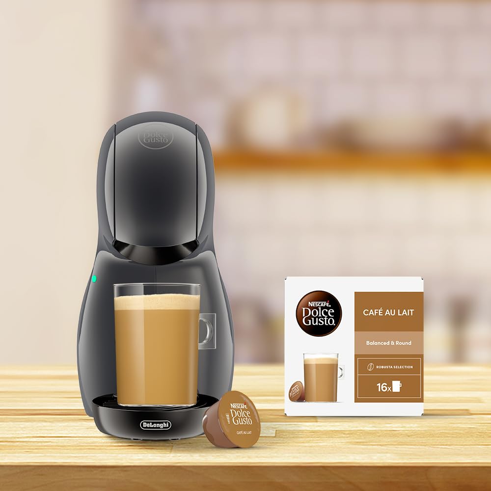De'Longhi Nescafé Dolce Gusto Piccolo XS EDG210.A Macchina per capsule di caffè dal design compatto, spegnimento automatico, bevande calde e fredde, pressione 15 bar, nero