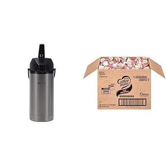 Bunn 3.8 Lt Airpot, Standard, Stainless and Nestle Coffee mate Coffee Creamer, Original, Liquid Creamer Singles, Non Dairy, No Refrigeration, Box of 360