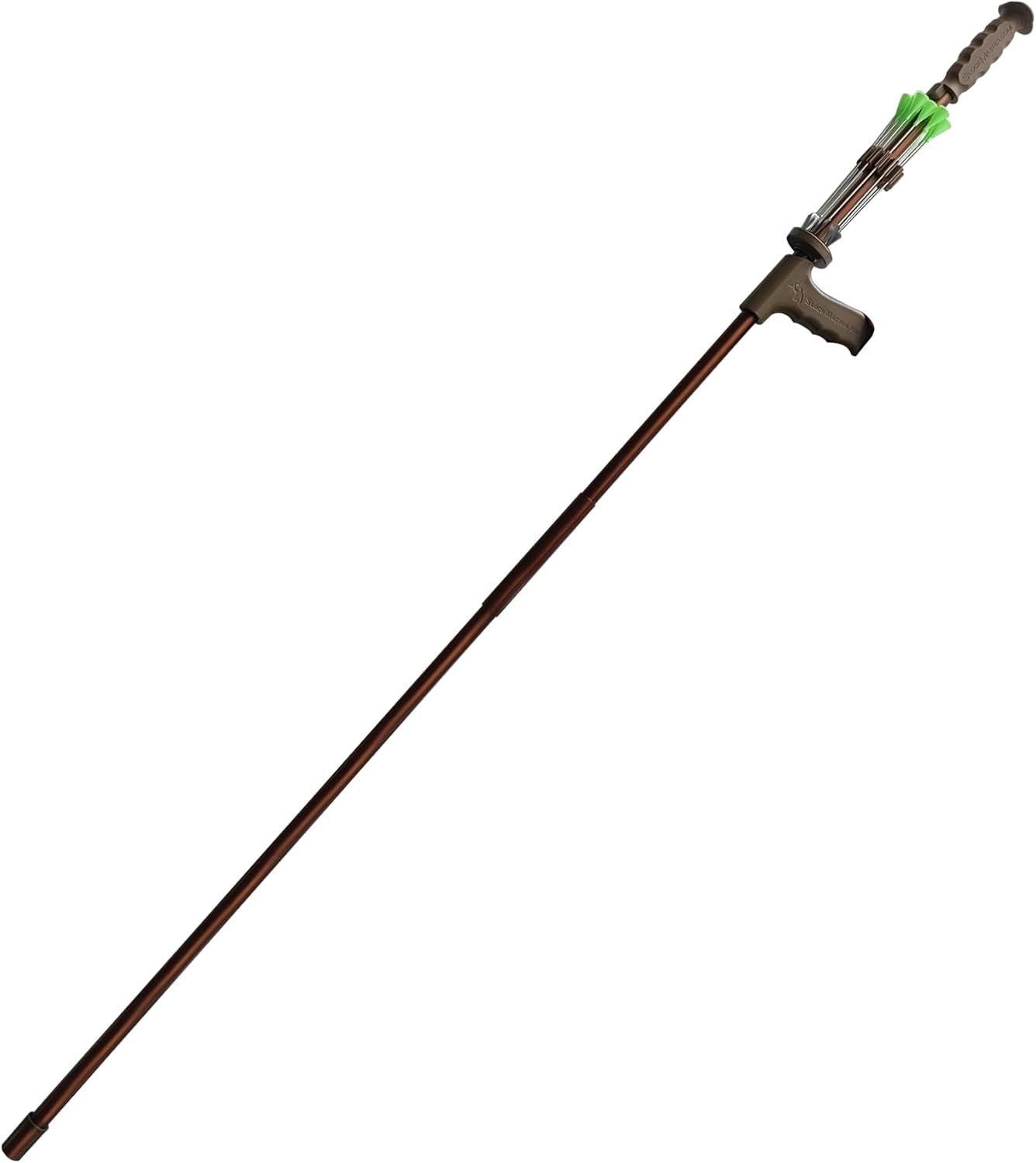 Tim Wells Slock Master Blowgun, 5 Ft Long .625 Big Bore Caliber, Includes Pistol Grip and Quiver, 10 Razor Darts and 10 Blow Darts Included, Bronze Color