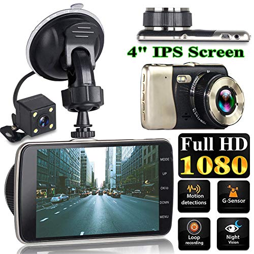 Dash Cam Front and Rear WZTO Backup Camera Dashboard Camera 170°Wide Angle Car