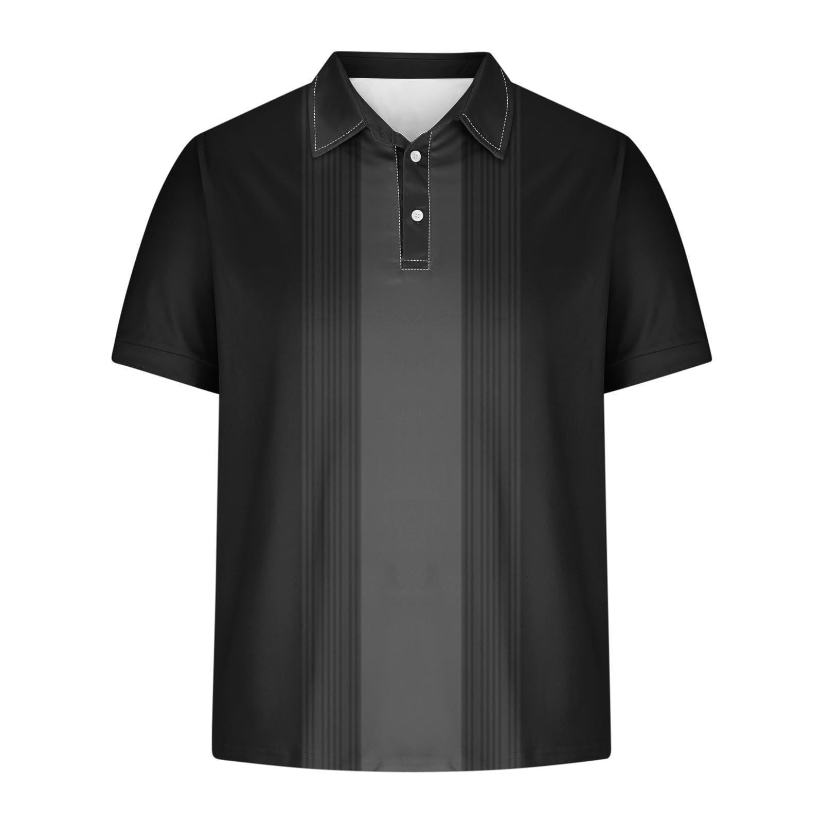 Poloshirts - Camisetas de manga corta con cuello de solapa para hombre, con solapa de botones impresos, ajuste regular, cómodo, capa base y ropa para uso diario casual