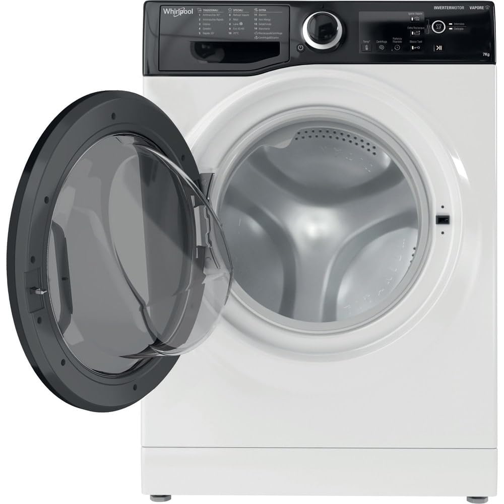 WHIRLPOOL WSB 725 D IT - Lavatrice Slim 7 kg con Carica Frontale, 16 Programmi, Centrifuga 1200 Giri, Regolazione Automatica Temperatura, Classe B - Elettrodomestici per la Casa, 59,5Lx85Hx43,5P