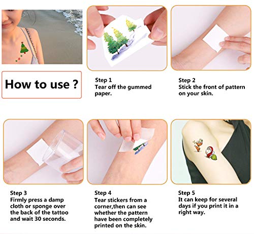 216Pcs Christmas Tattoos Temporary For Kids - Holiday/Xmas Party Decorations Supplies Goodie/Gift Bags Favors Stocking Stuffers(20 Sheets) #TOP2