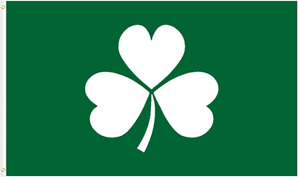 St Patricks Day Shamrock Flag Saint Paddys Irish Decorations 3x5ft 100D Polyester Vibrant Colors Two Brass Grommets Tapestry Home Garden Dorm Room Bedroom Decoration