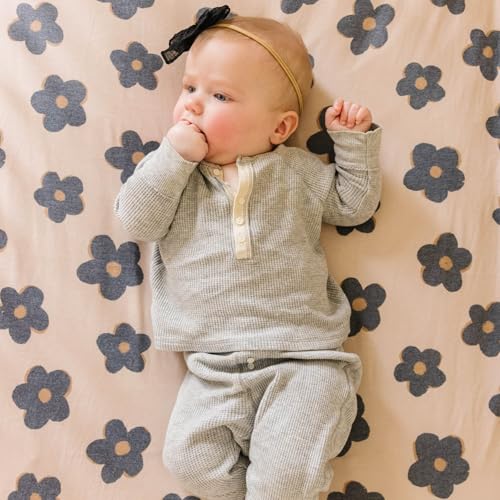 Image of Premium Fitted Knit Crib Sheet /Toddler Sheet Gemma in Tan by Copper Pearl