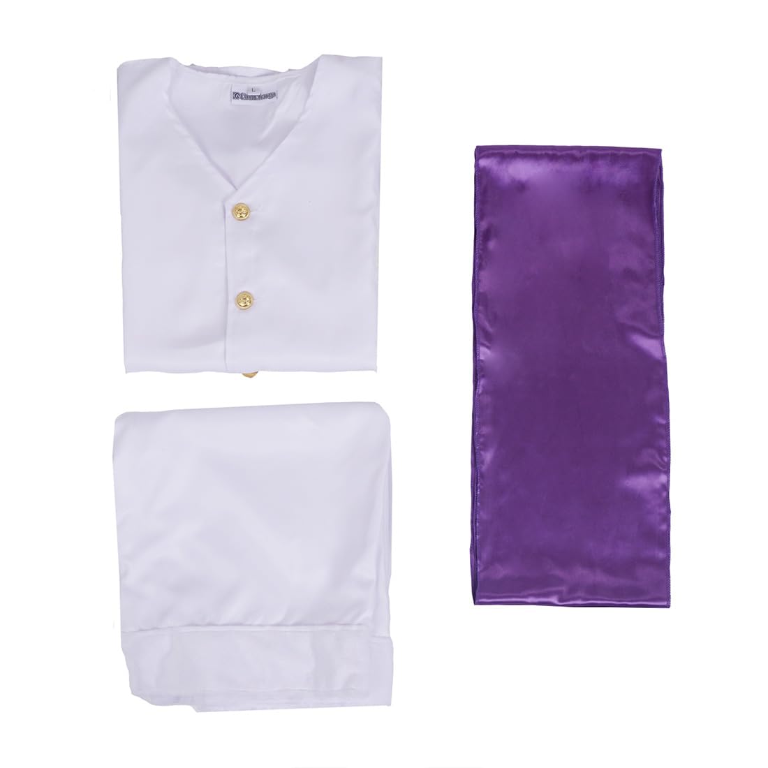 CoolChange Monkey D. Ruffy Gear 5 Costume | Nika Cosplay | Camicia, pantaloni e fascia | Bianco | Taglia: S - XL