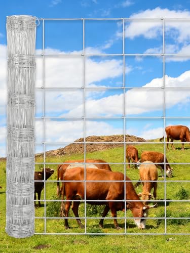 Cattle Farm Fence, 6x164ft Galvanized Wire Fencing 14GA Heavy Zinc
