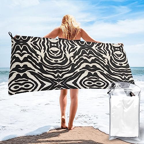 Drap de plage zèbre sans sable idéal pour le camping - 2