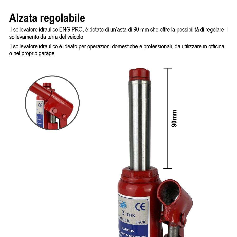 Podnośnik hydrauliczny podnośnik samochodowy 2 t - ENG PRO MA CB 0002
